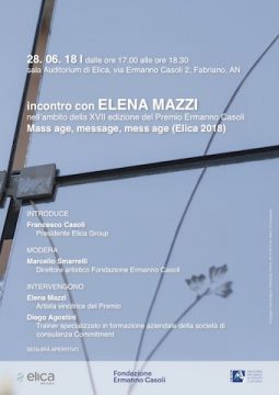 A Fabriano, Elena Mazzi, vincitrice del Premio Ermanno Casoli 2018