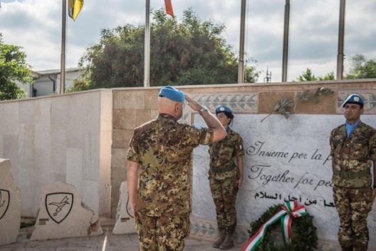 Libano: celebrato in Libano il XXV Anniversario della morte del S.TEN. (M.O.V.M.) Andrea Millevoi