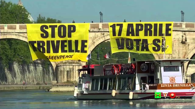Referendum Trivelle, GREENPEACE in azione a Roma, Venezia e Torino – www.HTO.tv