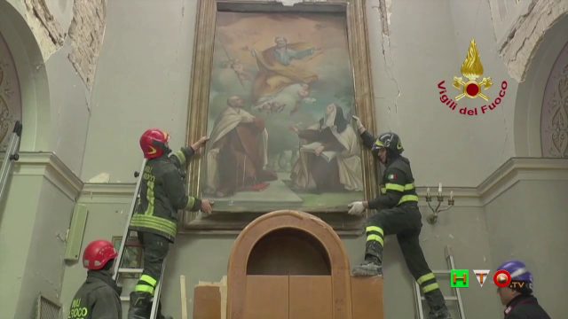 Vigili del Fuoco – Camerino – Recupero Opere D’Arte Chiesa San Giacomo – www.HTO.tv